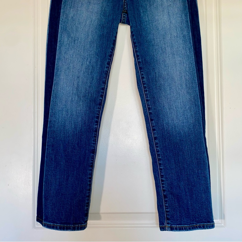 Banana Republic Premium Denim Two-Tone Mid-Rise Girlfriend Jeans, size 26 - Picture 5 of 13